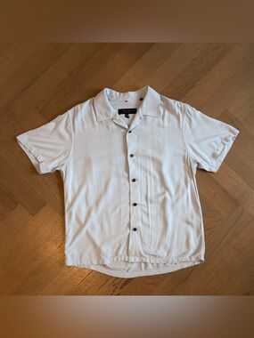 Rag & Bone Light Blue Camp Collar Short Sleeve Shirt XS – Like New